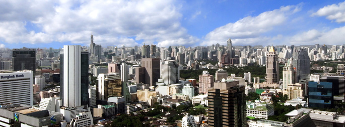 View of Bangkok Skyline from OfficeFirst